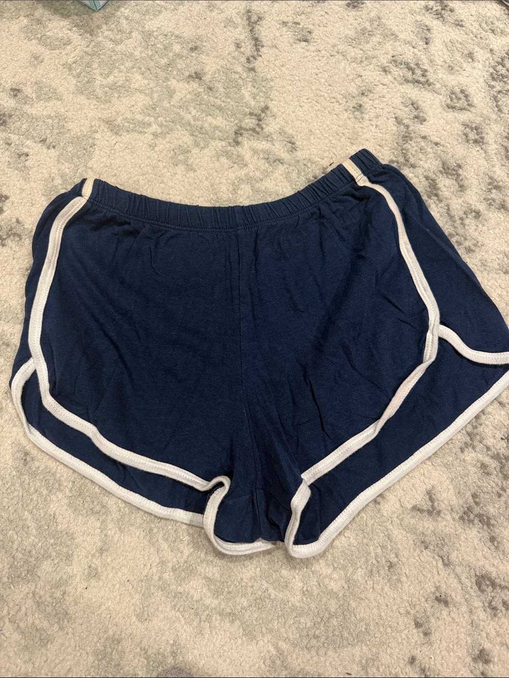 Brandy Melville Navy Shorts with White Trim